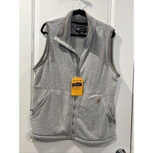Carhartt Vest Full Zip Fleece Relaxed Fit Sz M OV6418-M Grey NWT